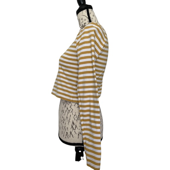 Brandy Melville Striped Crop Shirt Size 4 - Picture 5 of 7